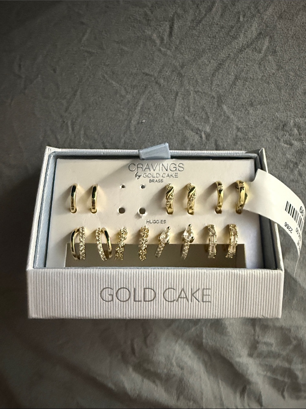 Cravings Gold Huggie Earring Set - Gold